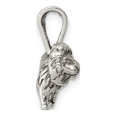 Sterling Silver Antiqued Lion Pendant – view 3