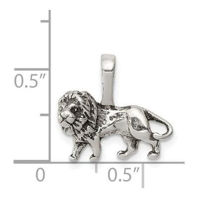 Sterling Silver Antiqued Lion Pendant – view 4