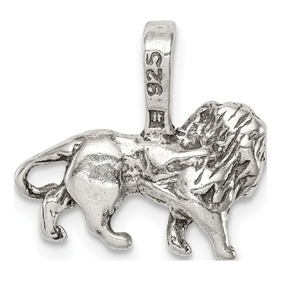 Sterling Silver Antiqued Lion Pendant – view 5