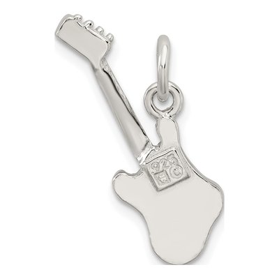 Sterling Silver Electric Guitar Pendant – view 5