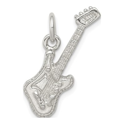 Sterling Silver Electric Guitar Pendant