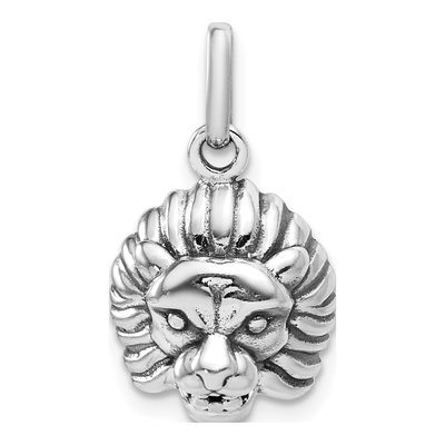Sterling Silver Antiqued Lion Pendant
