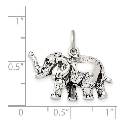 Sterling Silver Antiqued Elephant Charm – view 5