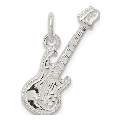 Sterling Silver Electric Guitar Pendant