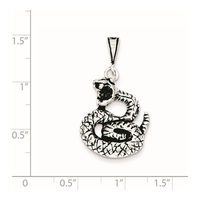 Sterling Silver Antiqued Snake Charm – view 2