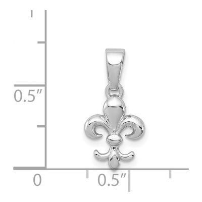 Sterling Silver Fleur de Lis Pendant – view 5