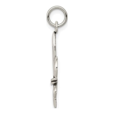 Sterling Silver Antiqued Fleur de Lis Charm – view 3