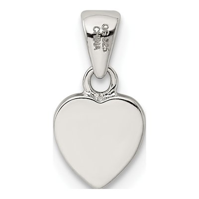 Sterling Silver Girls' Heart Pendant – view 4