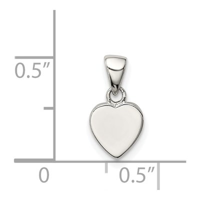 Sterling Silver Girls' Heart Pendant – view 5