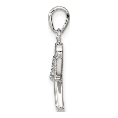 Sterling Silver CZ Girls' Angel Pendant – view 3