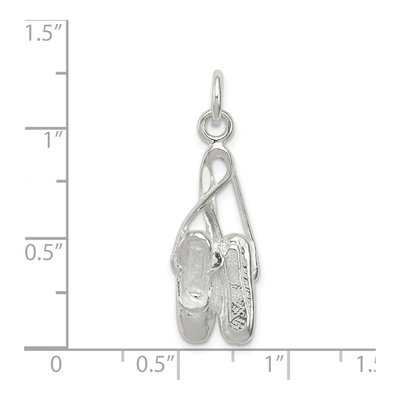 Sterling Silver Ballet Slippers Charm – view 4