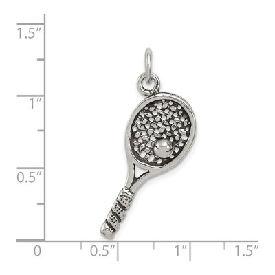 Sterling Silver Tennis Racquet Charm – view 4