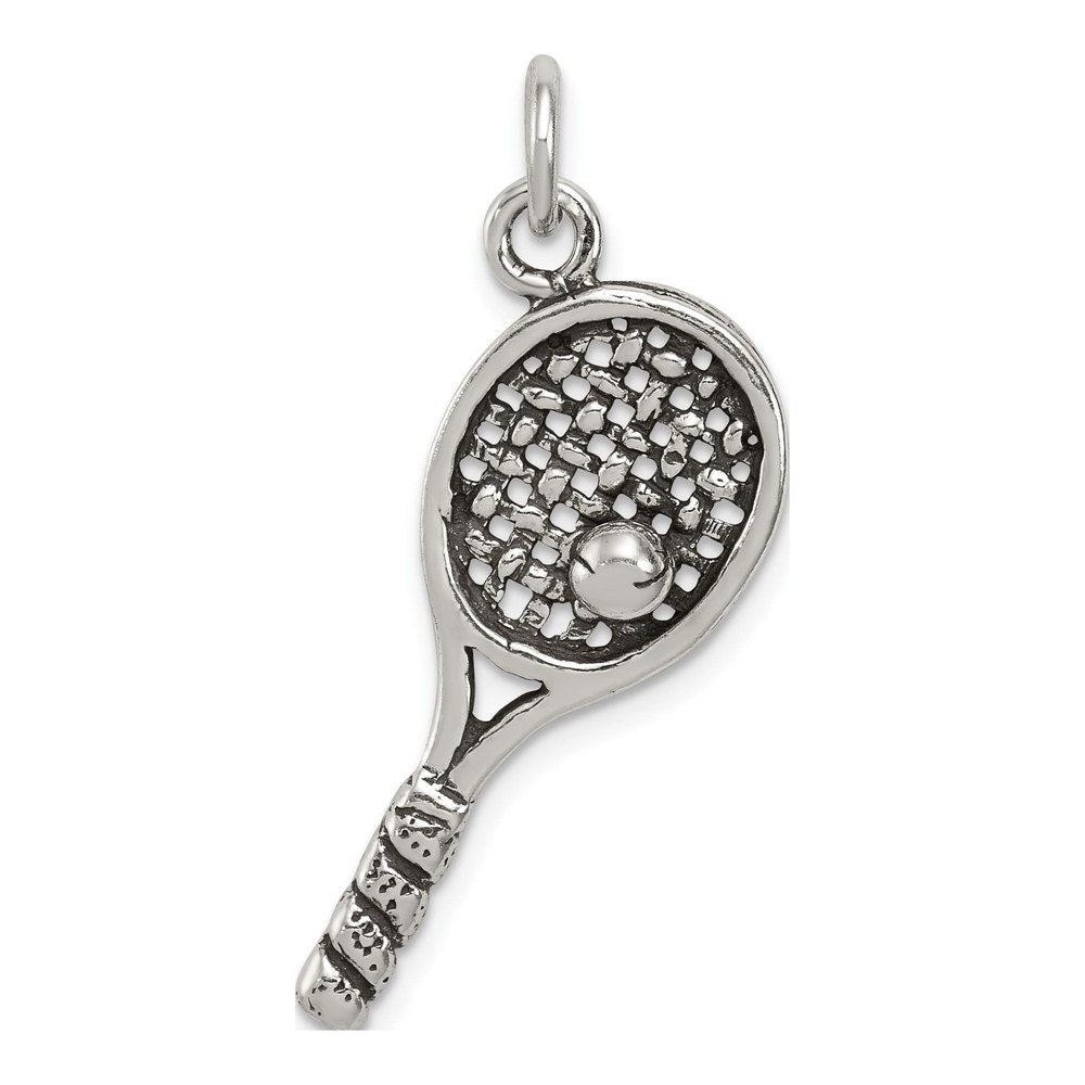 Sterling Silver Tennis Racquet Charm