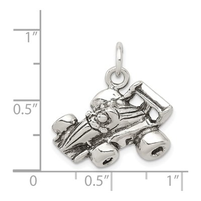 Sterling Silver Go Kart Racer Pendant – view 4