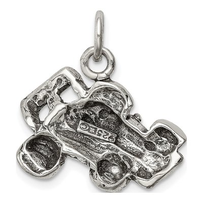 Sterling Silver Go Kart Racer Pendant – view 5