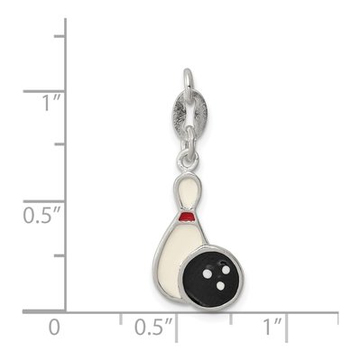 Sterling Silver Bowling Pendant – view 4