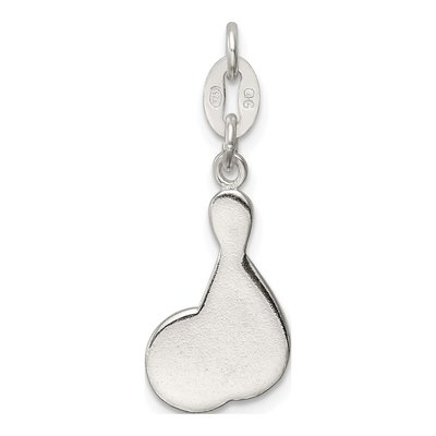 Sterling Silver Bowling Pendant – view 5