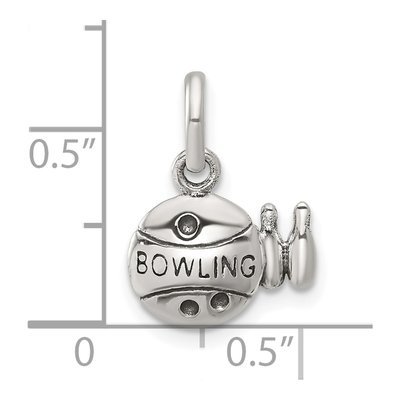 Sterling Silver Bowling Ball Pins Charm – view 5