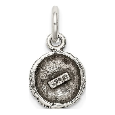 Sterling Silver Antiqued Basketball Charm – view 5