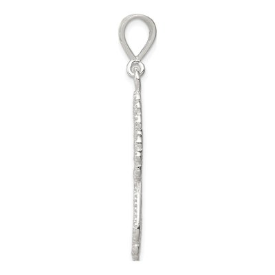 Sterling Silver Diamond-Cut Cross Pendant – view 3