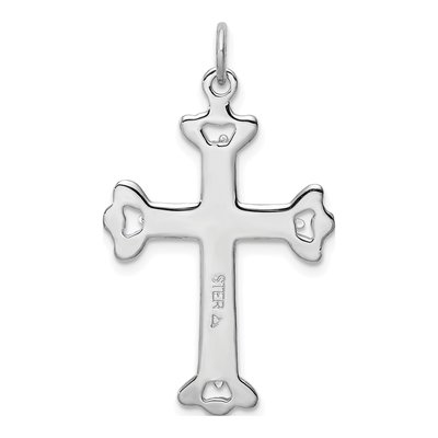 Sterling Silver Budded Cross Pendant – view 5