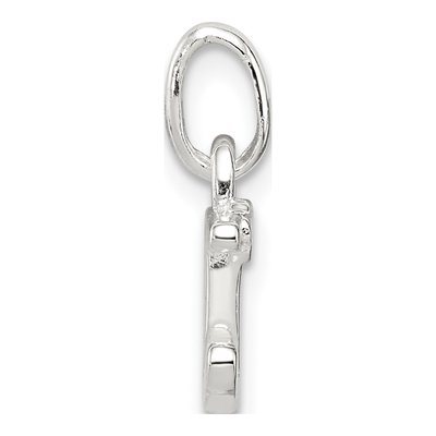 Sterling Silver Kids' Enamel Letter D Pendant – view 3