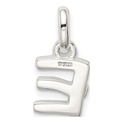 Sterling Silver Enamel for Kids Letter E Pendant – view 4