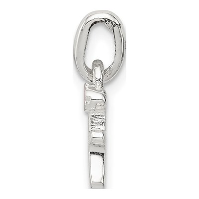 Sterling Silver Kids' Enamel Letter F Pendant – view 3