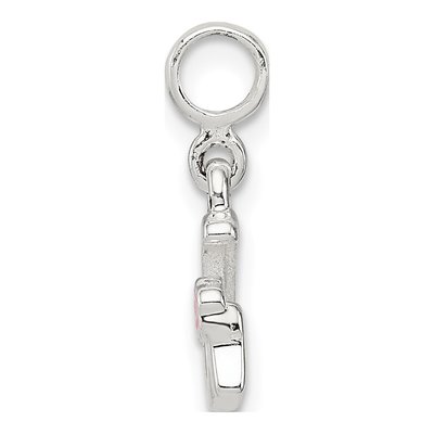 Sterling Silver Enamel Letter G Pendant – view 3