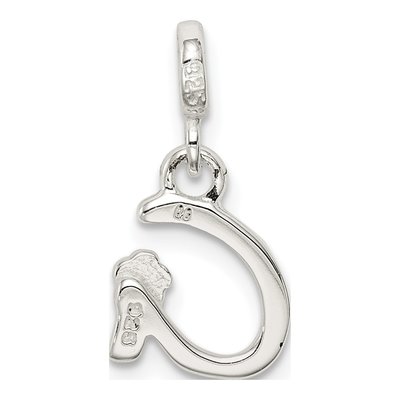 Sterling Silver Enamel Letter G Pendant – view 4