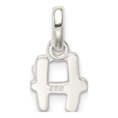 Sterling Silver Enamel for Kids Letter H Pendant – view 4