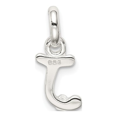 Sterling Silver Kids' Enamel Letter J Pendant – view 4
