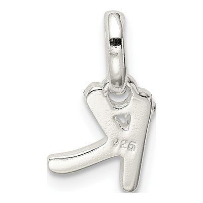 Sterling Silver Kids' Enamel Letter K Pendant – view 4