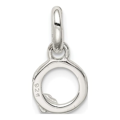 Sterling Silver Kids' Enamel Letter O Pendant – view 4