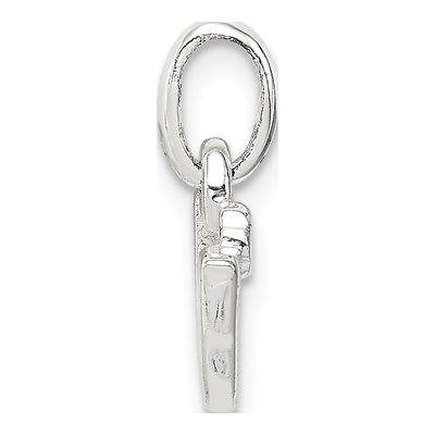 Sterling Silver Kids' Enamel Letter V Pendant – view 3
