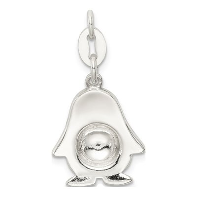 Sterling Silver Enamel Penguin for Kids Pendant – view 5