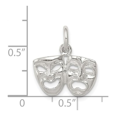 Sterling Silver Comedy Tragedy Pendant – view 4