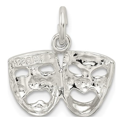 Sterling Silver Comedy Tragedy Pendant – view 5