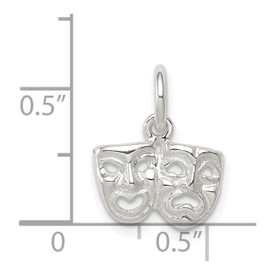 Sterling Silver Comedy Tragedy Pendant – view 4