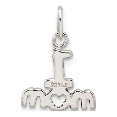 Sterling Silver MOM Number 1 Pendant – view 4