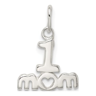 Sterling Silver MOM Number 1 Pendant