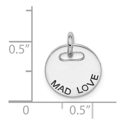 Sterling Silver Mad Love Pendant – view 5
