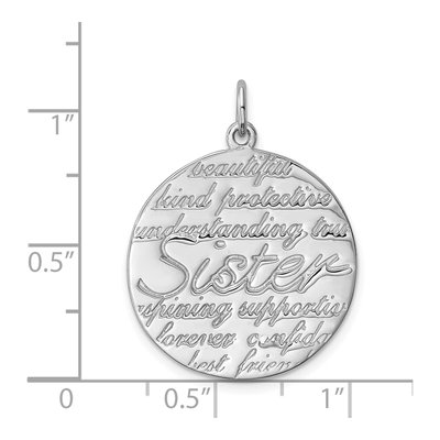 Sterling Silver Sister Pendant – view 5