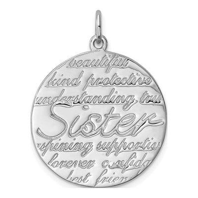 Sterling Silver Sister Pendant