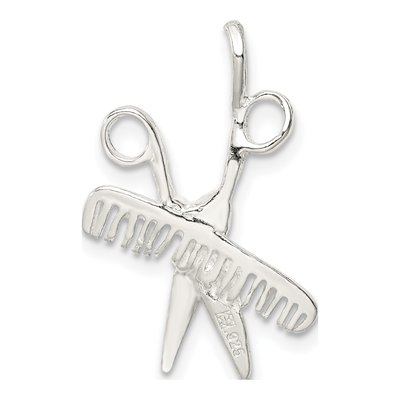 Sterling Silver Comb Scissors Pendant – view 5