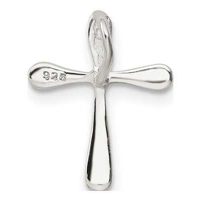 Sterling Silver Diamond Cross Slide Pendant – view 5