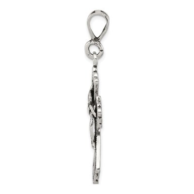 Sterling Silver Antiqued Cross Pendant – view 3