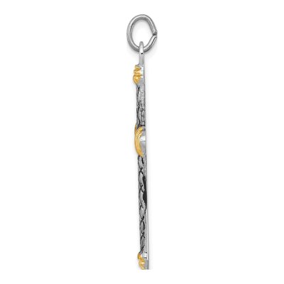 Sterling Silver Criss Cross Pendant – view 3