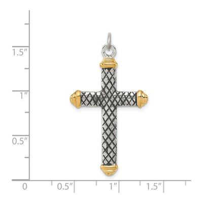 Sterling Silver Criss Cross Pendant – view 5
