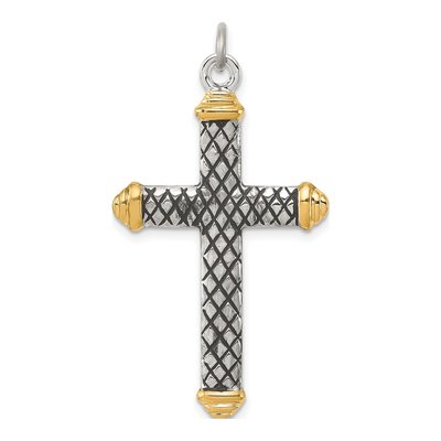 Sterling Silver Criss Cross Pendant